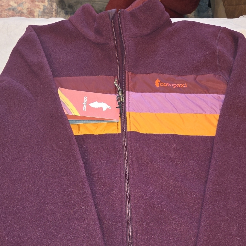 Cotopaxi Purple Teddy Jacket with Orange and Pink Accents - Picture 4 of 4